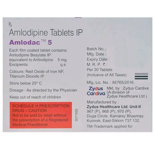 amlodac 5mg tablet 30's